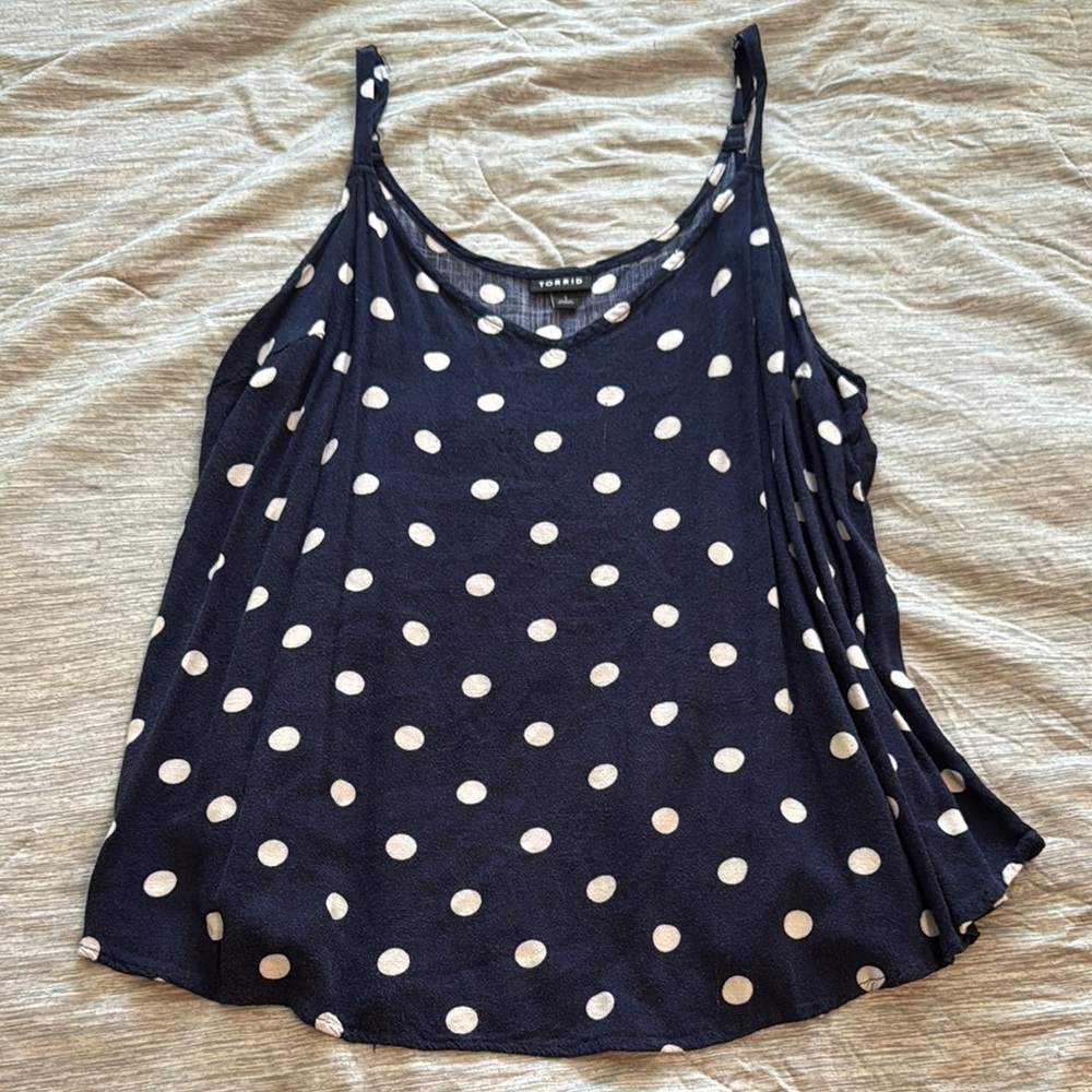 Torrid Blue and White Relaxed Camisole